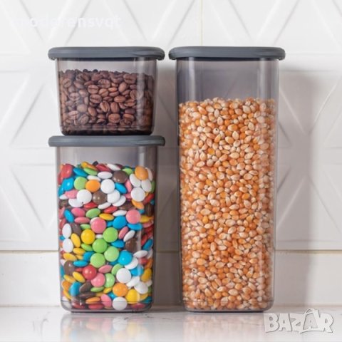 3бр кутия за съхранение с капак