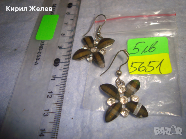 ФЛОРАЛНИ СРЕБРИСТИ АРТ - ОБЕЦИ - ЦВЕТЧЕТА с ФАСЕТИРАНИ ЦИРКОНИ и КРИСТАЛИ 5651, снимка 2 - Обеци - 36510735