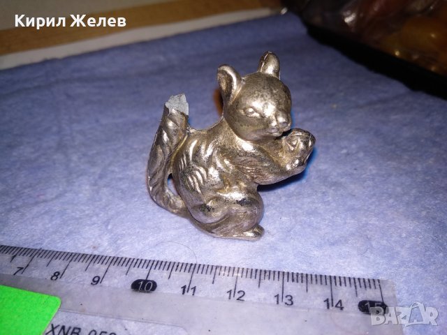 СТАРА ПОСРЕБРЕНА ОЛОВНА ФИГУРКА КАТЕРИЧКА РЯДКА КРАСИВА За КОЛЕКЦИЯ ДЕКОРАЦИЯ 37108, снимка 6 - Колекции - 40392696