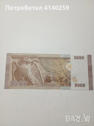 СИРИЯ БАНКНОТА 5000 ПАУНДА 2021 Г , снимка 4 - Нумизматика и бонистика - 53403170