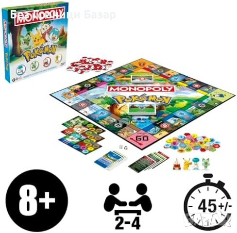 Нова Монополи Pokémon настолна игра английска версия за деца възрастни, снимка 2 - Настолни игри - 53841567