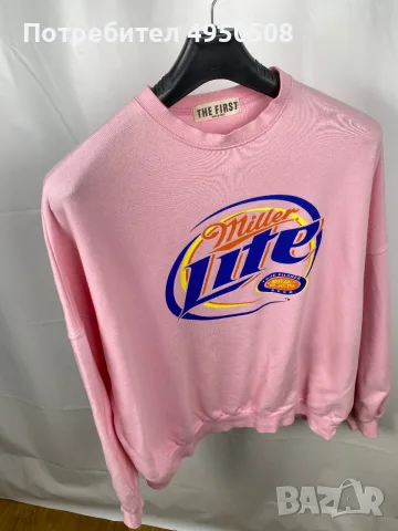 The First корейска Суитшърт  Miller Lite – един универсален размер, снимка 8 - Пуловери - 56132807