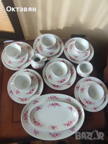 Порцеланов сервиз за чай,плато, снимка 14 - Сервизи - 53335045