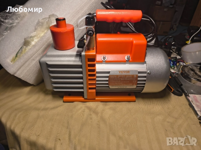 Двустепенна вакуумна помпа VEVOR 7 CFM за ОВК, ротационна лопаткова вакуумна помпа 1/2 HP  , снимка 15 - Други инструменти - 51951018