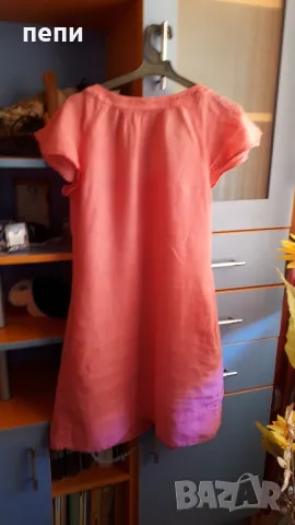 Уникална дамска рокля от лен-42 размер, снимка 4 - Рокли - 48738690