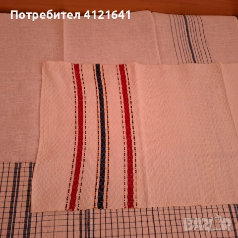 Ръчно тъкани кърпи, памук, от чеиза на майка ми, снимка 6 - Хавлиени кърпи - 53838774