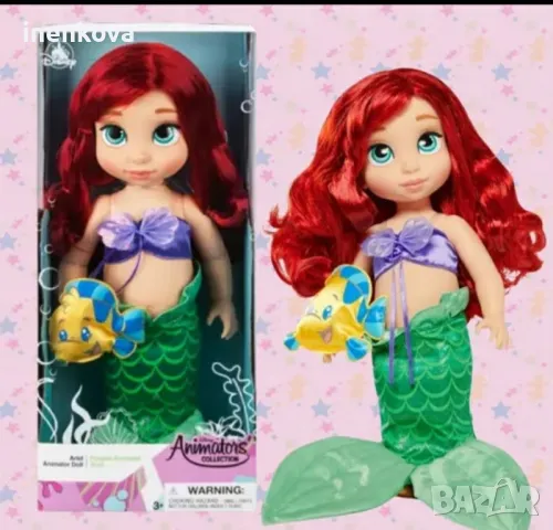 Оригинална кукла Ариел Малката русалка от Disney Store - Disney Animators' Collection Цена 68лв., снимка 10 - Кукли - 48342070