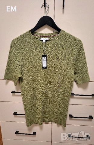 Плетен пуловер къс ръкав Tommy Hilfiger 