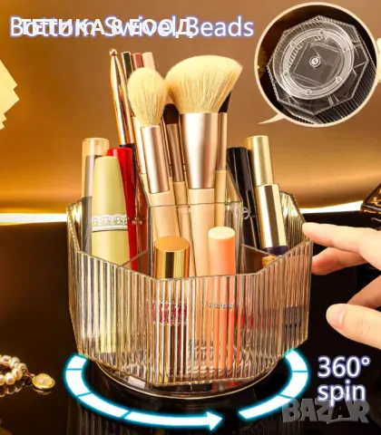 Органайзер за грим, прозрачен, 5 отделения, снимка 7 - Органайзери - 49315325