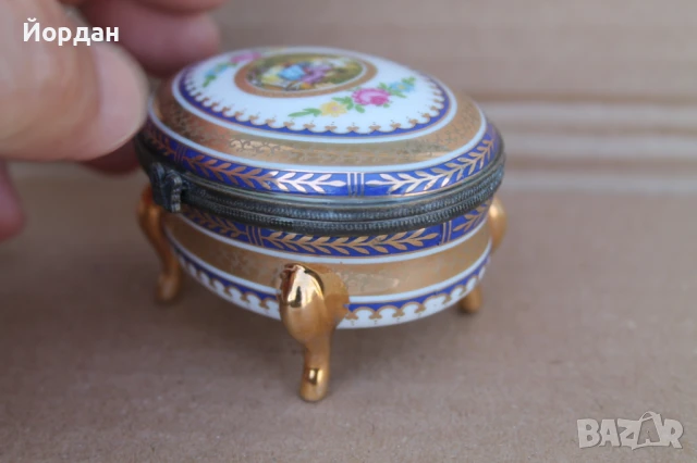 Порцеланова кутия с метален обков ''Meissen'', снимка 3 - Колекции - 51151305