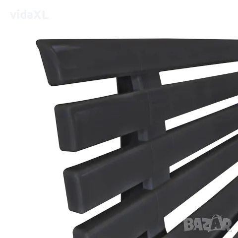 vidaXL Градинска пейка 145,5 см пластмаса антрацит, снимка 4 - Градински мебели, декорация  - 56147497