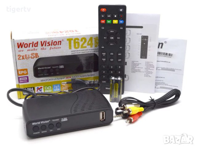 Приемник /декодер за цифрова ефирна кабелна телевизия World Vision T624M2, снимка 4 - Приемници и антени - 44228890