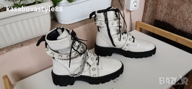 Боти Zara Естествена кожа 37. 5н., снимка 2 - Дамски боти - 52380889