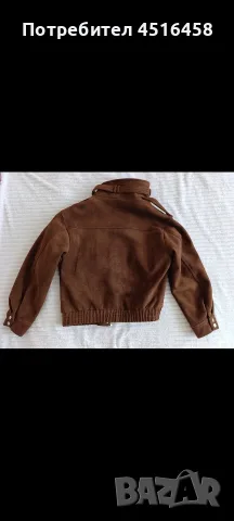 Тренд овърсайз велурено яке Bershka / Faux Suede Bomber Jacket, снимка 6 - Якета - 55778355