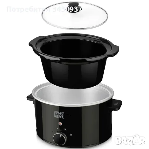 Уред за бавно готвене Star-Light SCB-418BL, 3.5 л, снимка 6 - Уреди за готвене на пара - 49442312
