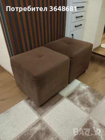 Диван с две табуретки, снимка 2 - Дивани и мека мебел - 53696817