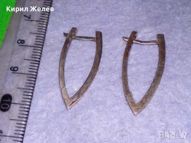 ЕЛЕГАНТНИ СРЕБЪРНИ ОБЕЦИ СРЕБРО 925 ВИНТИДЖ МОДЕЛ с АНГЛИЙСКО ЗАКОПЧАВАНЕ 38592, снимка 3 - Обеци - 41637930