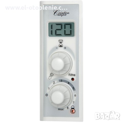 Енергоспестяващ Лъчист радиатор Campa Campaver за баня черен 400+600W от www.El-otoplenie.com, снимка 2 - Радиатори - 41043446