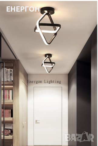 Луксозна LED лампа висок клас плафон димируема три цвята за коридор, снимка 3 - Лед осветление - 41659050