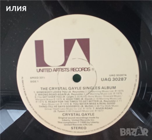 Crystal Gayle – 1980 - The Crystal Gayle Singles Album(United Artists Records – UAG 30287)(Country), снимка 4 - Грамофонни плочи - 44823540