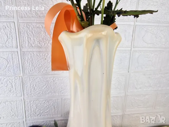 Стъклена ваза, снимка 3 - Вази - 47743696