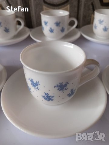 Френски сервиз за кафе - 8 чаши, снимка 2 - Антикварни и старинни предмети - 41245229
