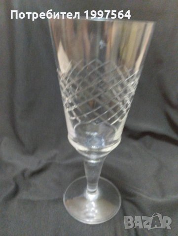 Кристални чаши за вино или шампанско - 5 бр, снимка 2 - Чаши - 40592252