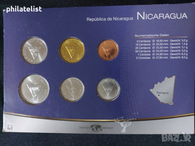 Никарагуа 1997-2007 - Комплектен сет от 6 монети, снимка 2 - Нумизматика и бонистика - 44480529