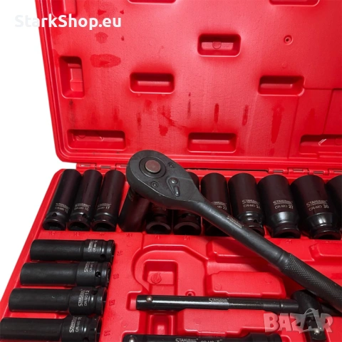 Професионално ударно гедоре с дълбоки вложки 1/2 23части  STAHLMAYER, снимка 3 - Други инструменти - 53857859