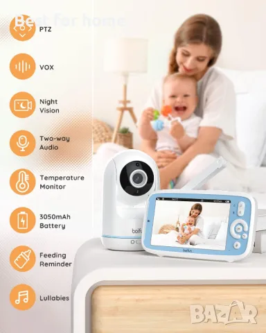 Видео бебефон BOIFUN VB805 - 300 метра, снимка 2 - Бебефони - 48447986