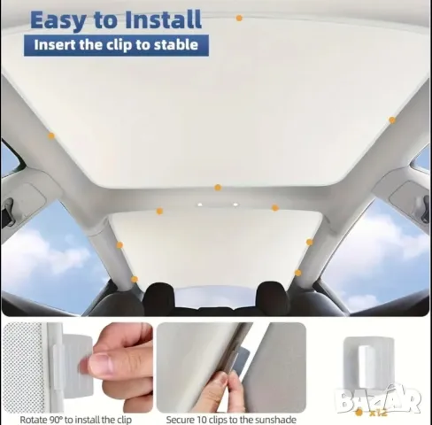 Оригинален Автомобилен Панорамен Слънцезащитен Сенник за Tesla Model 3 (2017-2023), 99% UV Защита!, снимка 3 - Аксесоари и консумативи - 49939603