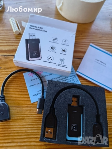 PASLDA 2-в-1 безжичен CarPlay и Android Auto адаптер - Преобразува кабелен в безжичен Plug  , снимка 2 - Друга електроника - 51473262
