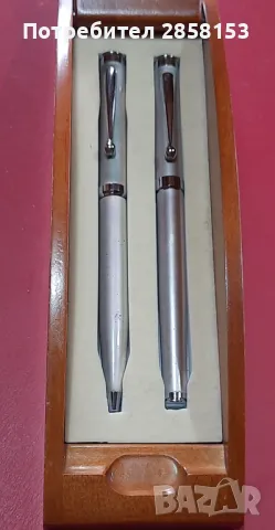 Луксозна дървена кутия с писалка и химикал F.Bartholdi-Italy, снимка 2 - Антикварни и старинни предмети - 49337379