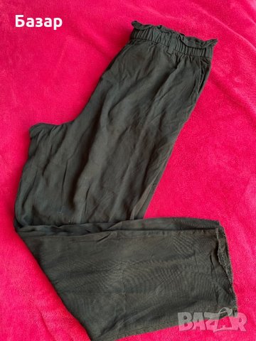 Черен широк панталон, снимка 1 - Панталони - 35841504
