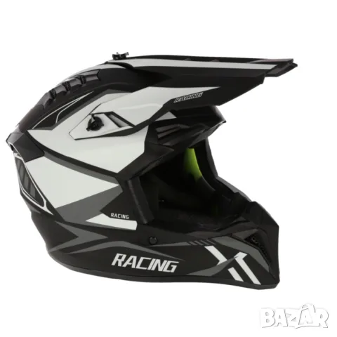 Мотокрос каска с ABS конструкция черно и бяло, снимка 3 - Аксесоари и консумативи - 55865768