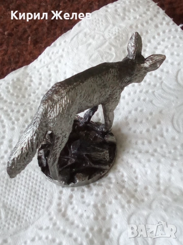 Метална фигура на лисица 🦊 54234, снимка 3 - Антикварни и старинни предмети - 53752570