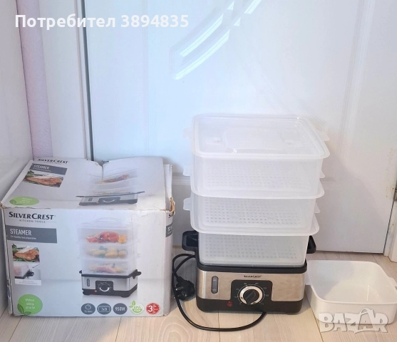 Уред за готвене на пара Silvercrest -, снимка 2 - Уреди за готвене на пара - 52669169