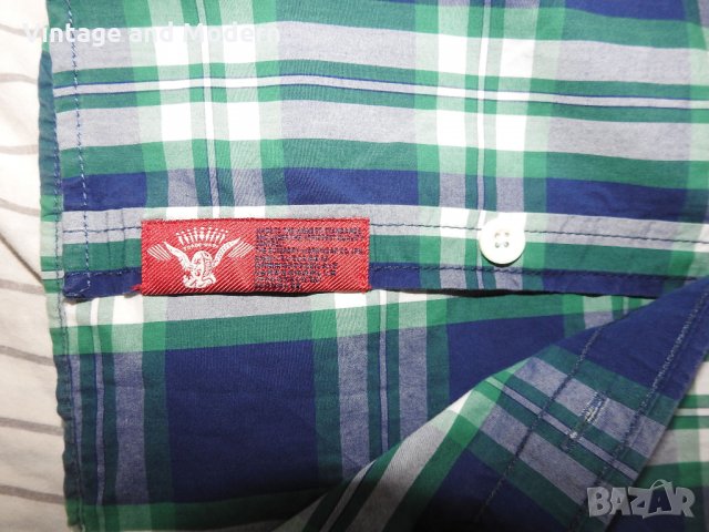 Superdry Карирана мъжка риза къс ръкав S/M (КАТО НОВА), снимка 8 - Ризи - 34209951