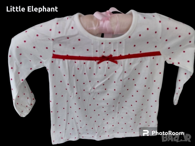 Блузка с дълъг ръкав за 12-18 мес мом червени точки,колекция"Points",Англия/нова