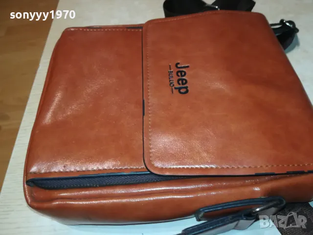 КОЖЕНА ЧАНТА JEEP-МЪЖКА ЗА ПРЕЗ РАМО 2901251027, снимка 12 - Чанти - 48874906