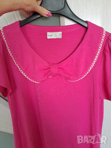 Дамска лятна блуза Giocco къс ръкав и яка , снимка 5 - Блузи с дълъг ръкав и пуловери - 41717302