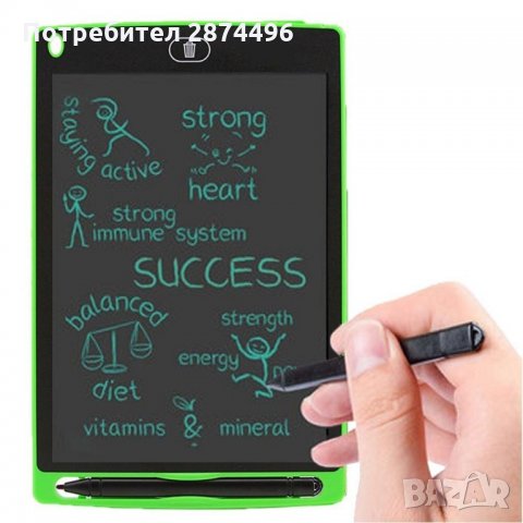 3077 Детски таблет за рисуване и писане 12 инча с писалка, снимка 13 - Други - 35764220