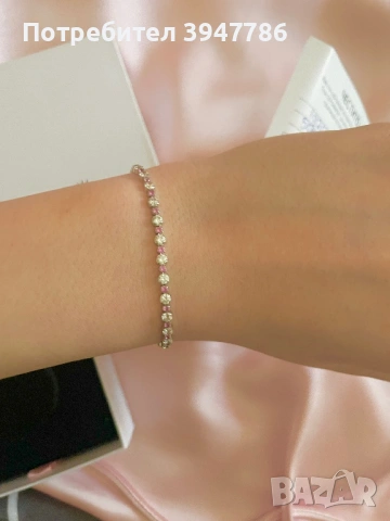 Сребърна гривна на Pandora, снимка 6 - Гривни - 53663765