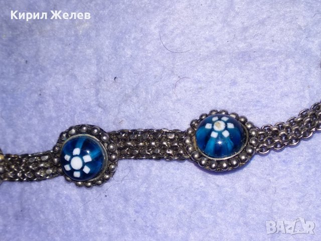 СТАРО РЕТРО ГОТИК АРТ КОЛИЕ ЧОКЪР посребрена благородна стомана с ВЕНЕЦИАНСКО СТЪКЛО МУРАНО 74091, снимка 14 - Антикварни и старинни предмети - 41751665