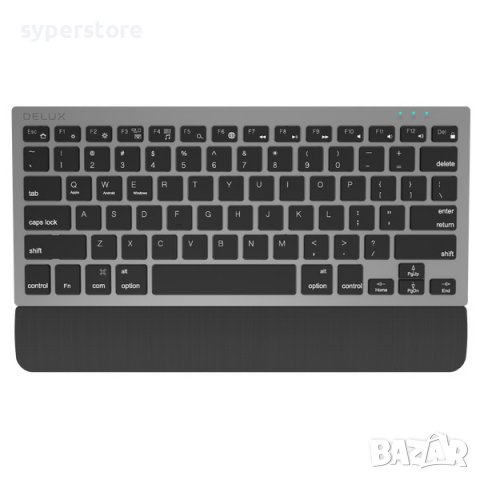 Клавиатура Безжична и USB Мултимедийна Delux K3300D US Layout Черна, снимка 1 - Клавиатури и мишки - 39065621