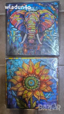 Диамантени гоблени-Слин,Лъв,Слънчоглед,Вълк-20лв, снимка 1