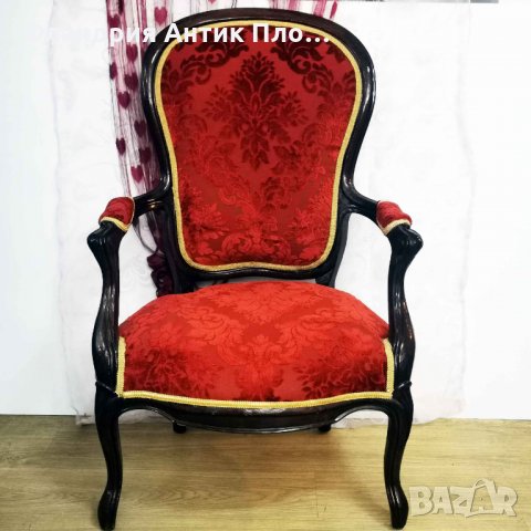 Старинно кресло Роял Ред, снимка 2 - Дивани и мека мебел - 35989539