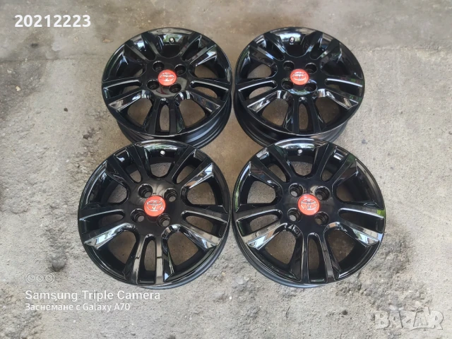 4 броя алуминиеви джанти за Toyota Aygo 15, снимка 3 - Гуми и джанти - 50665844