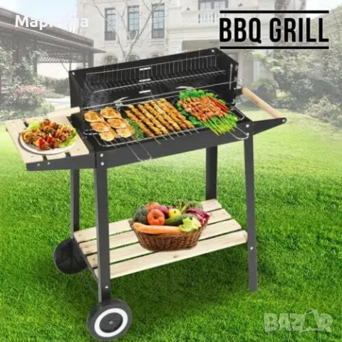 Скара на Дървени Въглища / 85,5х41х78см. / Градинско Барбекю