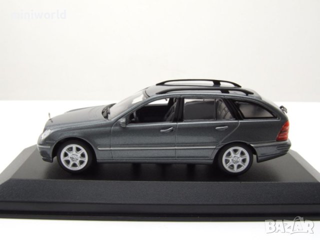 Mercedes C-Klasse T-Modell S203 Kombi 2001 - мащаб 1:43 Maxichamps моделът е нов в PVC дисплей-кейс, снимка 13 - Колекции - 40439228